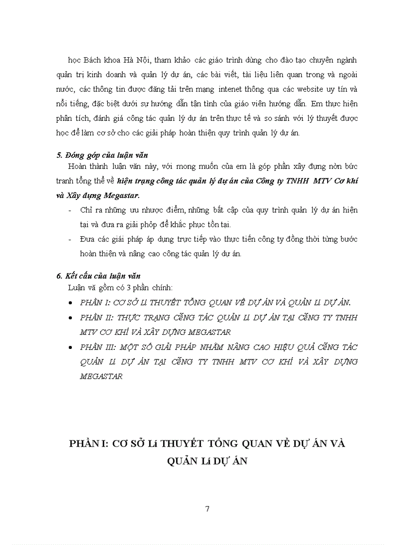 image for page Thực trạng công tác quản lý dự án tại công ty tnhh mtv cơ khí và xây dựng megastar