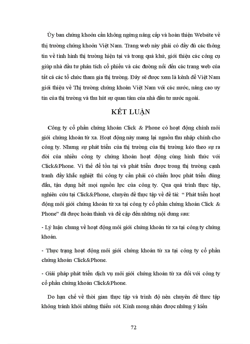 image for page Phát triển hoạt động môi giới chứng khoán từ xa tại công ty cổ phần chứng khoán Click&Phone