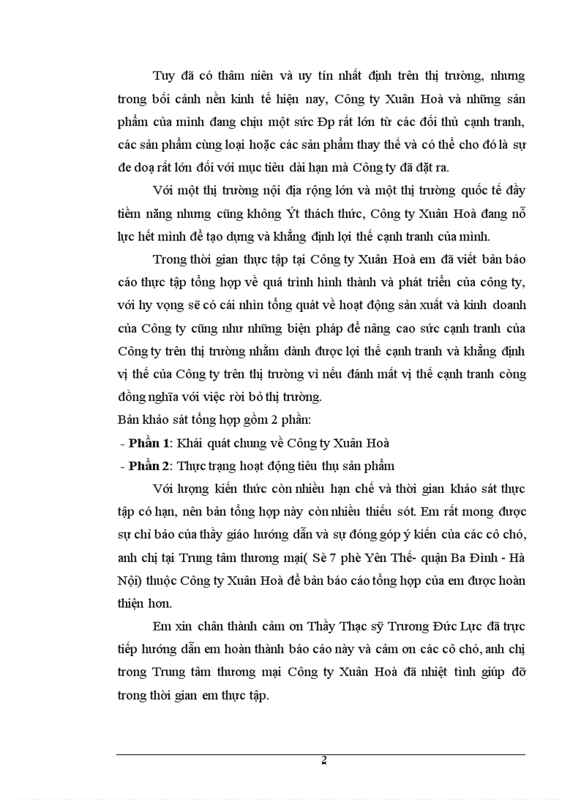 image for page Thực trạng hoạt động tiêu thụ sản phẩm về Công ty Xuân Hoà