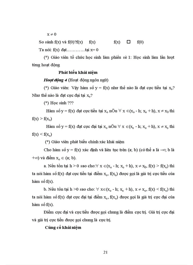 image for page Dạy học chương ứng dụng đạo hàm lớp 12 theo quan điểm hoạt động