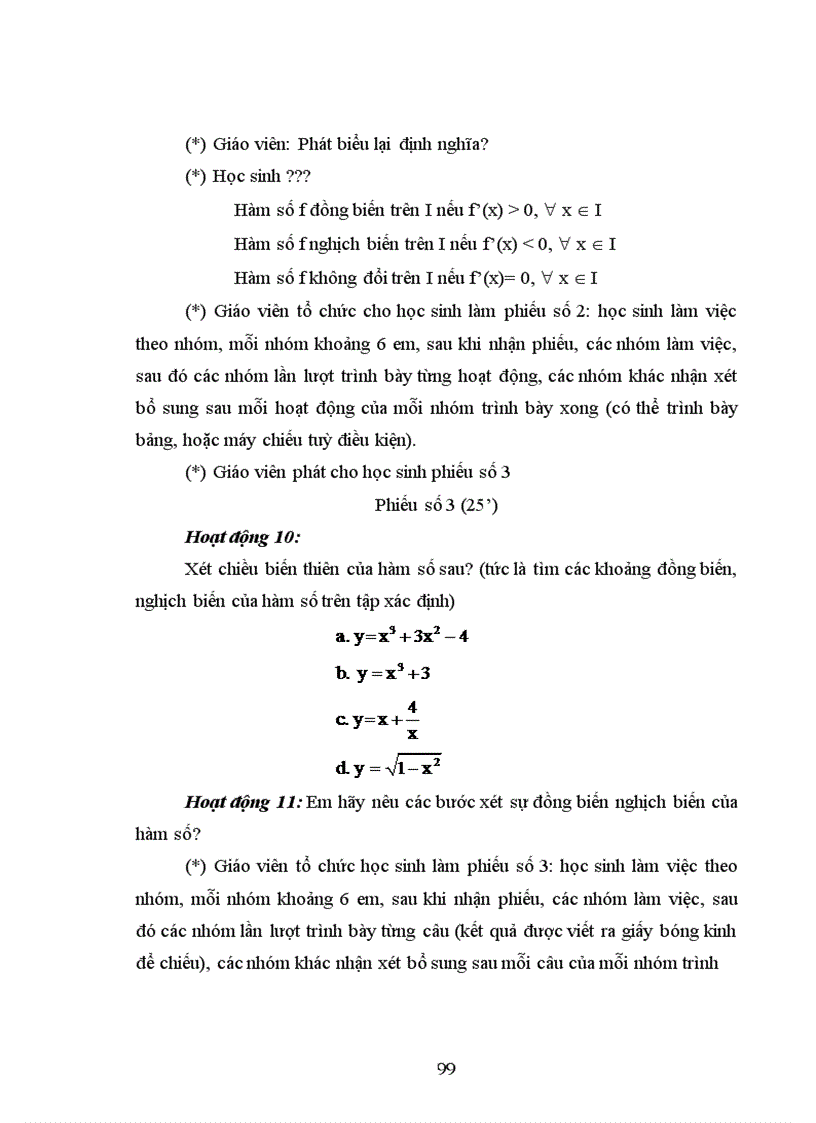 image for page Dạy học chương ứng dụng đạo hàm lớp 12 theo quan điểm hoạt động