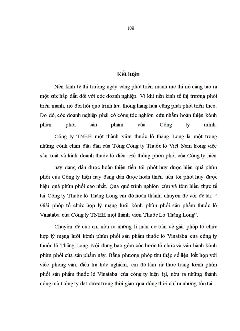 image for page Giải pháp tổ chức hợp lý mạng lưới kênh phân phối sản phẩm thuốc lá Vinataba của công ty TNHH một thành viên Thuốc Lá Thăng Long