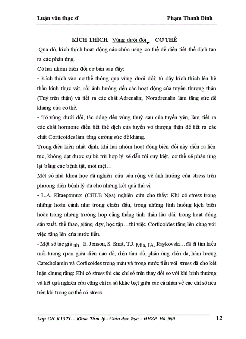 image for page Biểu hiện stress trong học tập của học sinh trung học phổ thông