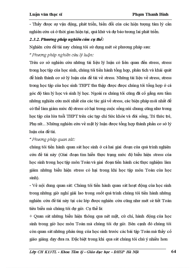 image for page Biểu hiện stress trong học tập của học sinh trung học phổ thông