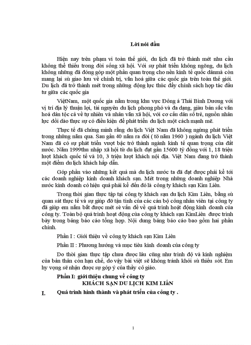 image for page Một số vấn đề và quá trình hoạt động kinh doanh của công ty khách sạn Kim Liên