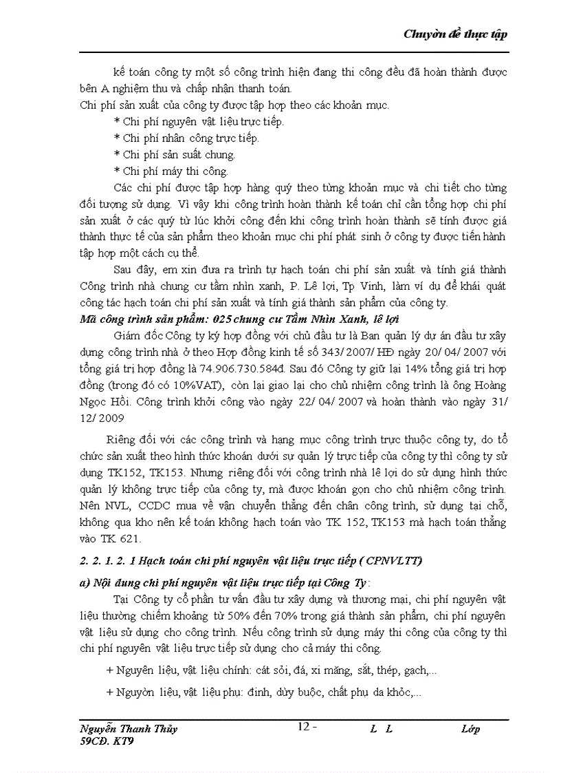 image for page Thực trạng công tác kế toán tại công ty, đặc điểm kế toán và một số phần hành kế toán chủ yếu tại công ty cổ phần đầu tư xây dựng và thương mại