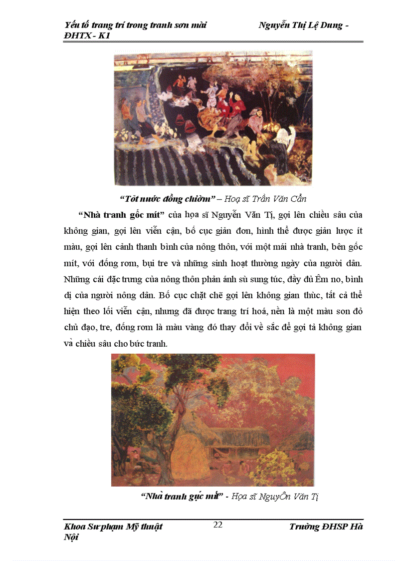 image for page Yếu tố trang trí trong tranh sơn mài