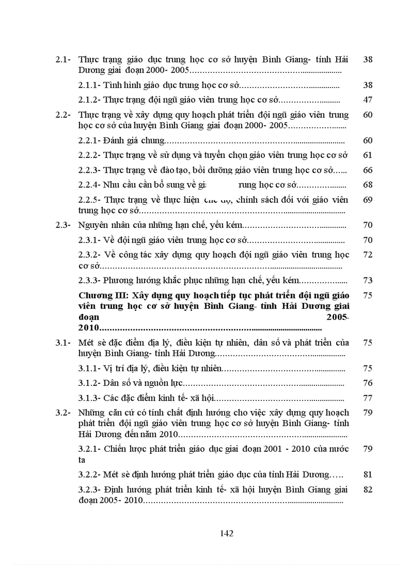image for page Quy hoạch phát triển đội ngũ giáo viên trung học cơ sở huyện Bình Giang- tỉnh Hải Dương giai đoạn 2005- 2010