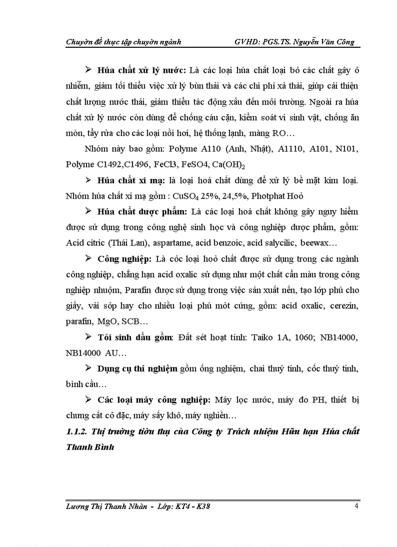 image for page Hoàn thiện Kế toán tiêu thụ và xác định kết quả kinh doanh tại Công ty TNHH Hoá Chất Thanh Bình