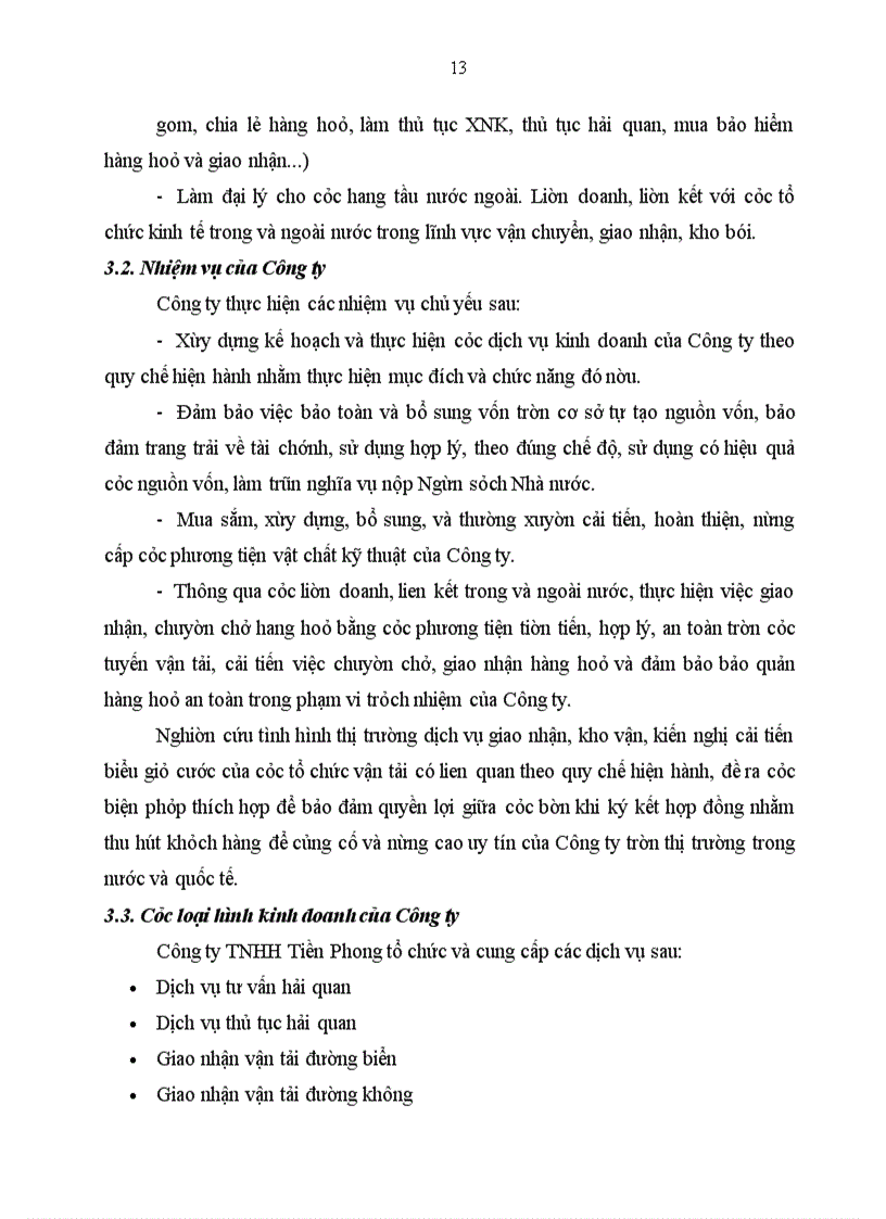 image for page Tìm hiểu hoạt động giao nhận hàng hoá tại Công ty TNHH Tiền Phong