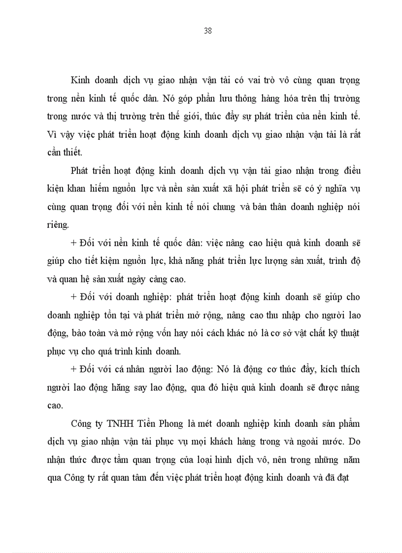 image for page Tìm hiểu hoạt động giao nhận hàng hoá tại Công ty TNHH Tiền Phong