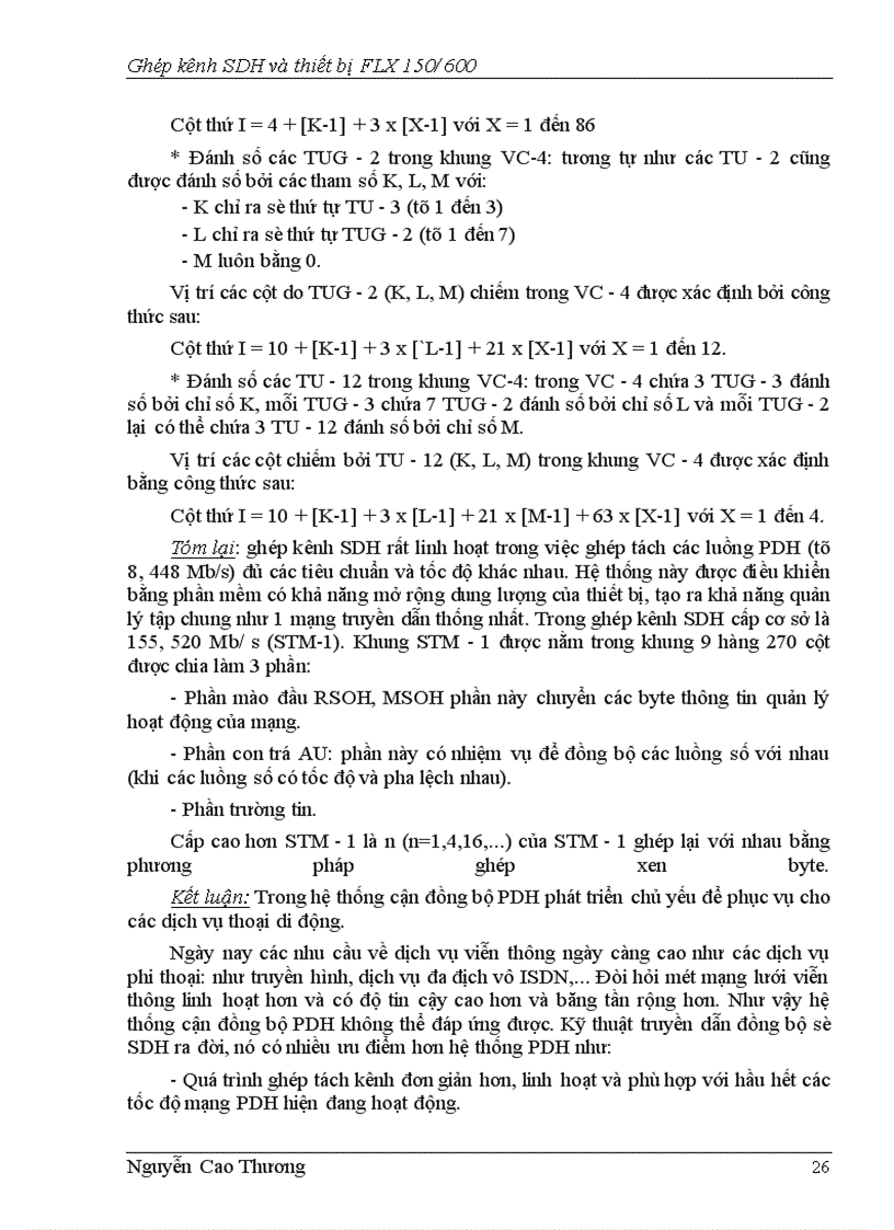 image for page Ghép kênh SDH và thiết bị 150/600