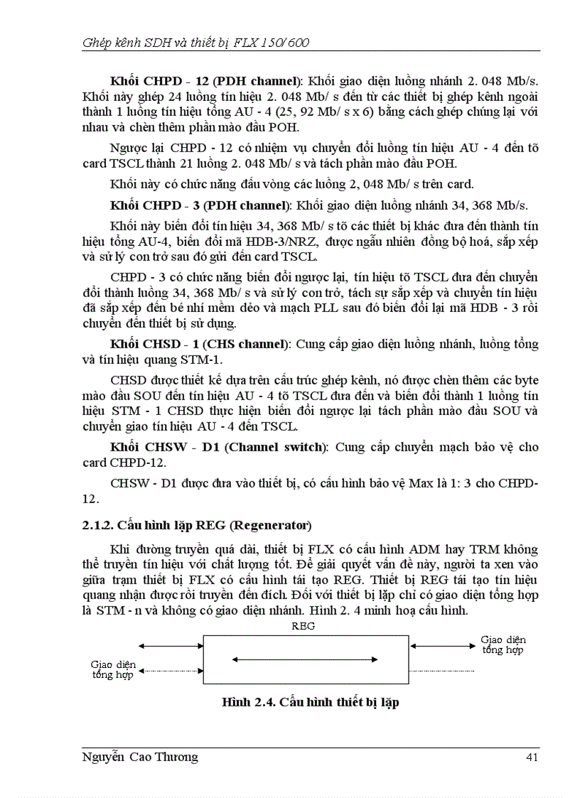 image for page Ghép kênh SDH và thiết bị 150/600