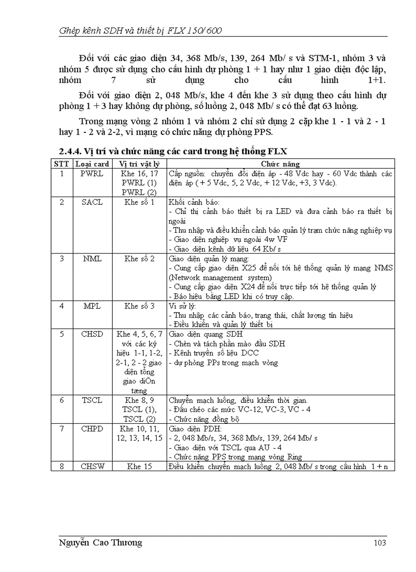 image for page Ghép kênh SDH và thiết bị 150/600