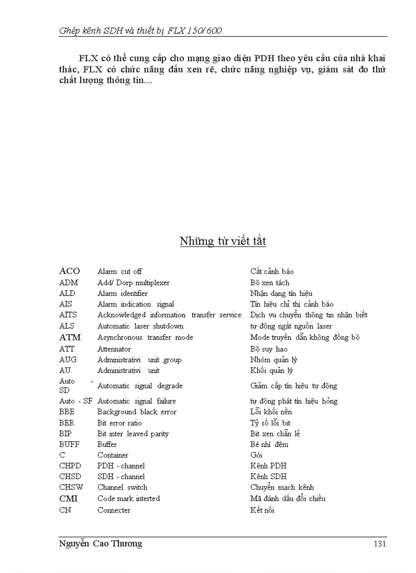 image for page Ghép kênh SDH và thiết bị 150/600