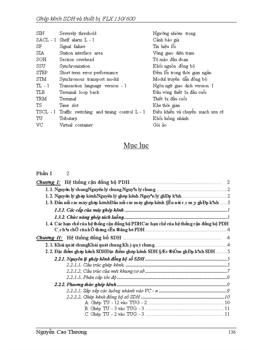 image for page Ghép kênh SDH và thiết bị 150/600