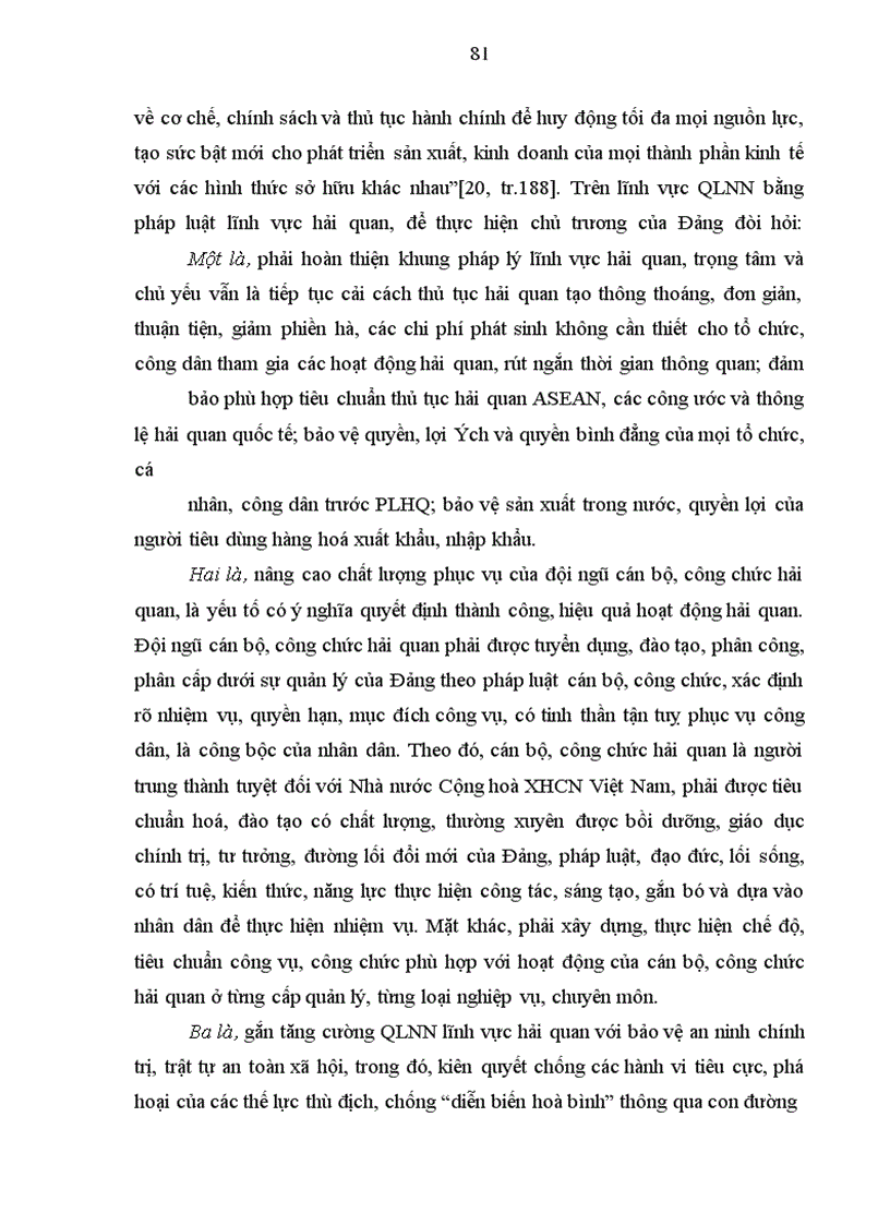 image for page Yêu cầu khách quan, Quan điểm và giải pháp tăng cường quản lý nhà nước bằng pháp luật lĩnh vực hải quan giai đoạn hiện nay