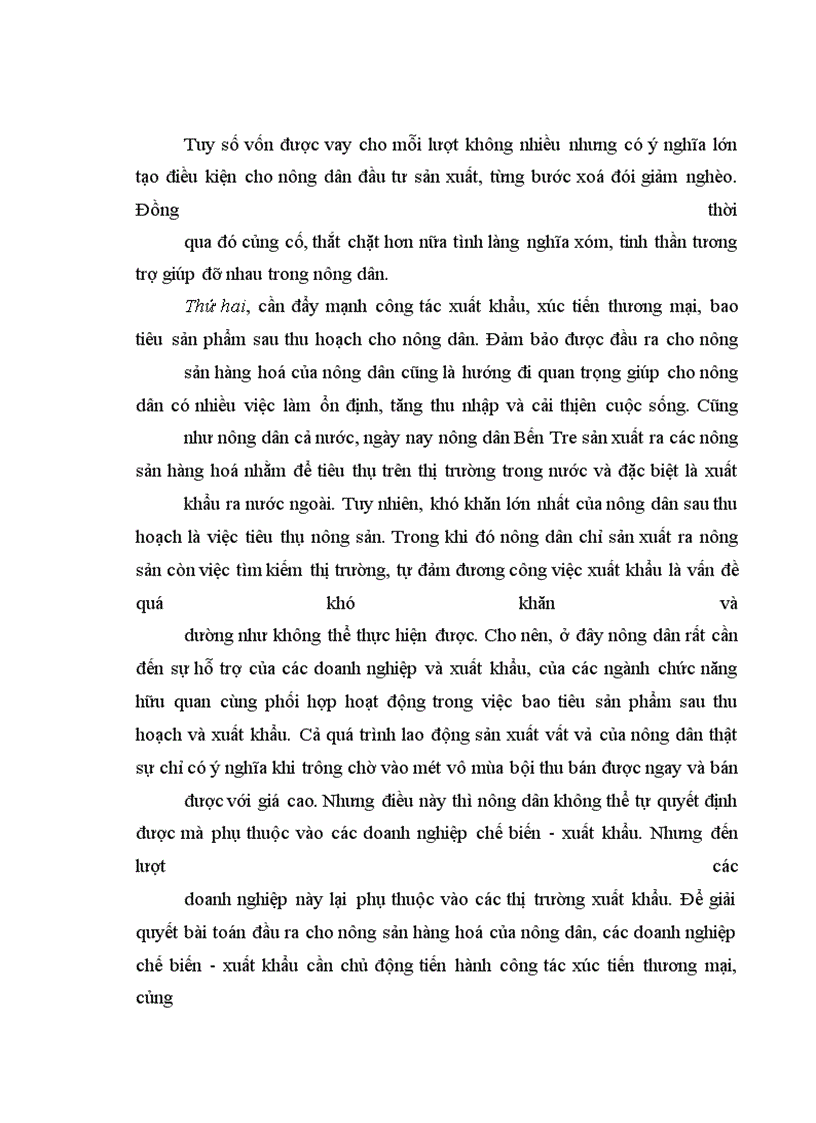 image for page Quan điểm và giải pháp phát huy vai trò của nông dân trong sự nghiệp công nghiệp hoá, hiện đại hoá nông nghiệp, nông thôn tỉnh bến tre