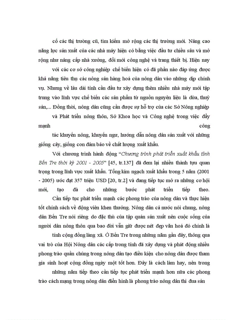 image for page Quan điểm và giải pháp phát huy vai trò của nông dân trong sự nghiệp công nghiệp hoá, hiện đại hoá nông nghiệp, nông thôn tỉnh bến tre