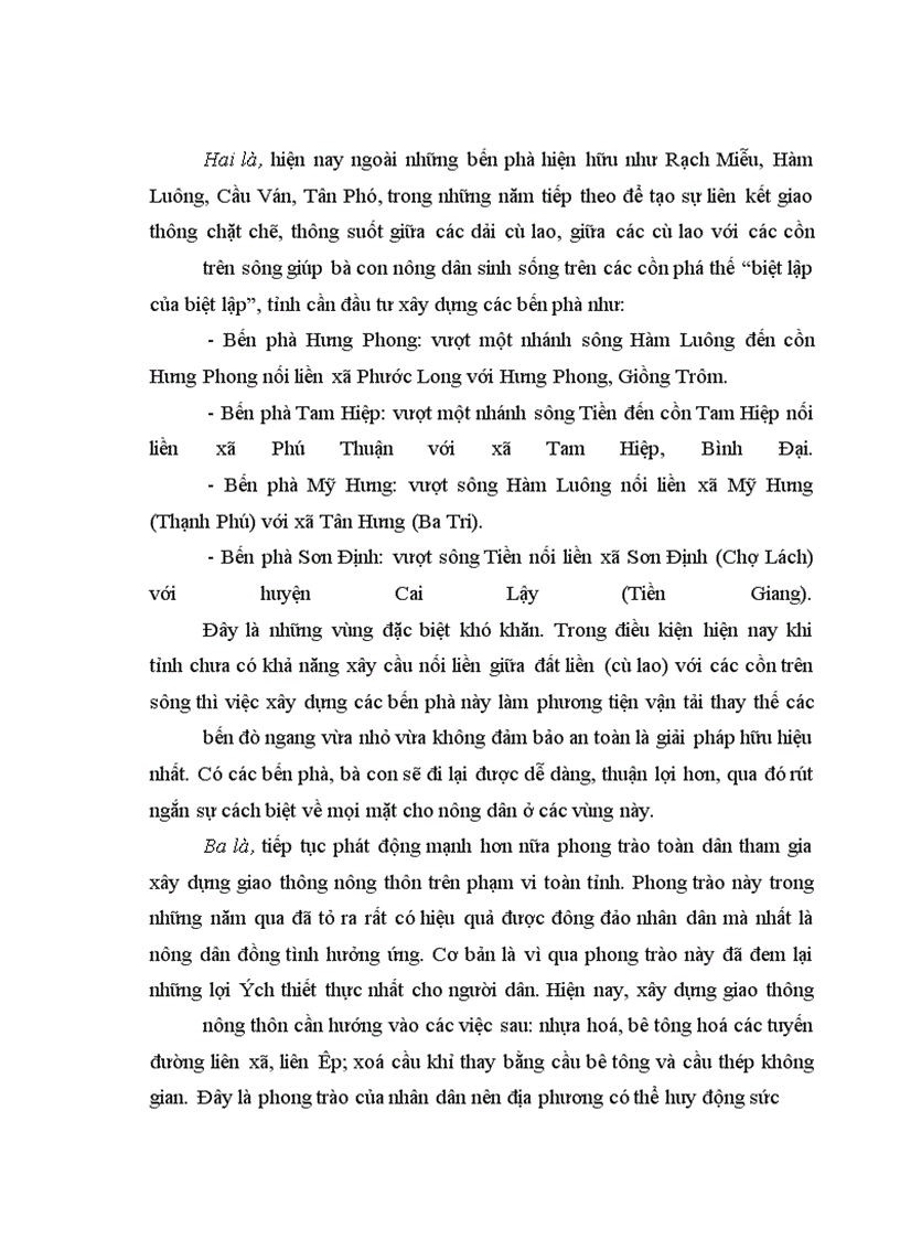 image for page Quan điểm và giải pháp phát huy vai trò của nông dân trong sự nghiệp công nghiệp hoá, hiện đại hoá nông nghiệp, nông thôn tỉnh bến tre