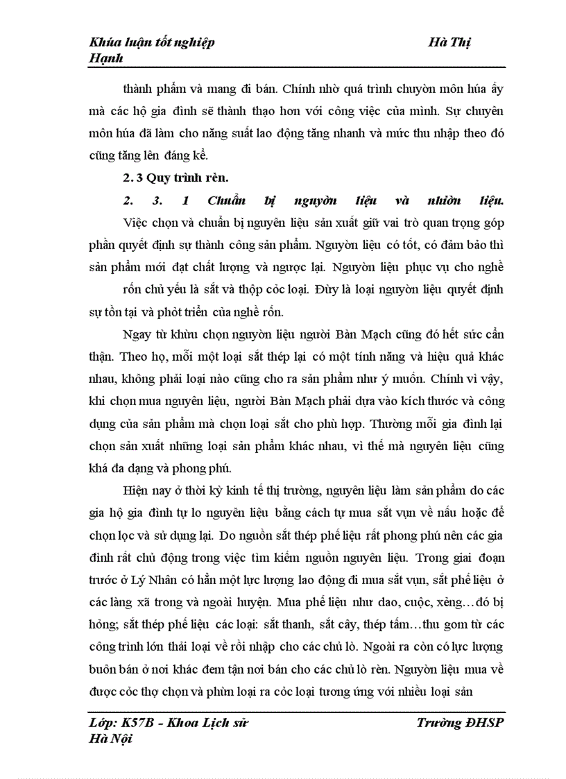 image for page Nghề rèn ở Lý Nhân (xã Lý Nhân, huyện Vĩnh Tường, tỉnh Vĩnh Phúc) từ năm 1990 đến năm 2010