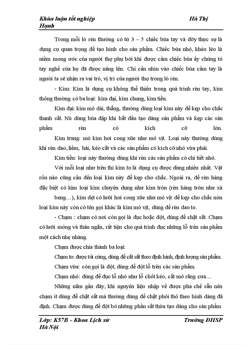 image for page Nghề rèn ở Lý Nhân (xã Lý Nhân, huyện Vĩnh Tường, tỉnh Vĩnh Phúc) từ năm 1990 đến năm 2010