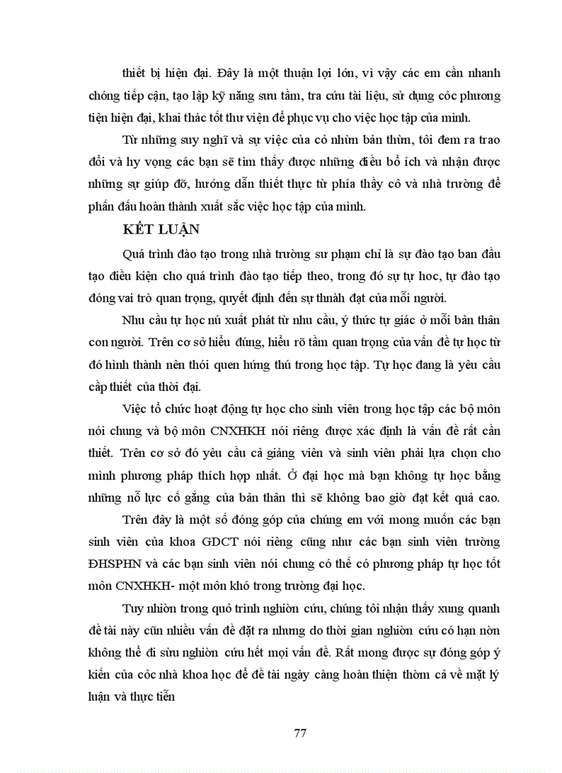 image for page Đổi mới phương pháp tự học trong học tập môn CNXHKH của sinh viên khoa GDCT- ĐHSPHN.