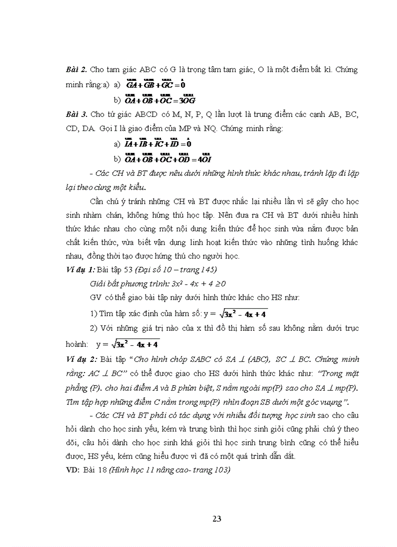 image for page Xây dựng và sử dụng hệ thống câu hỏi, bài tập phân hoá khi dạy học Quan hệ vuông góc trong khụng gian ở lớp 11 trường THPT