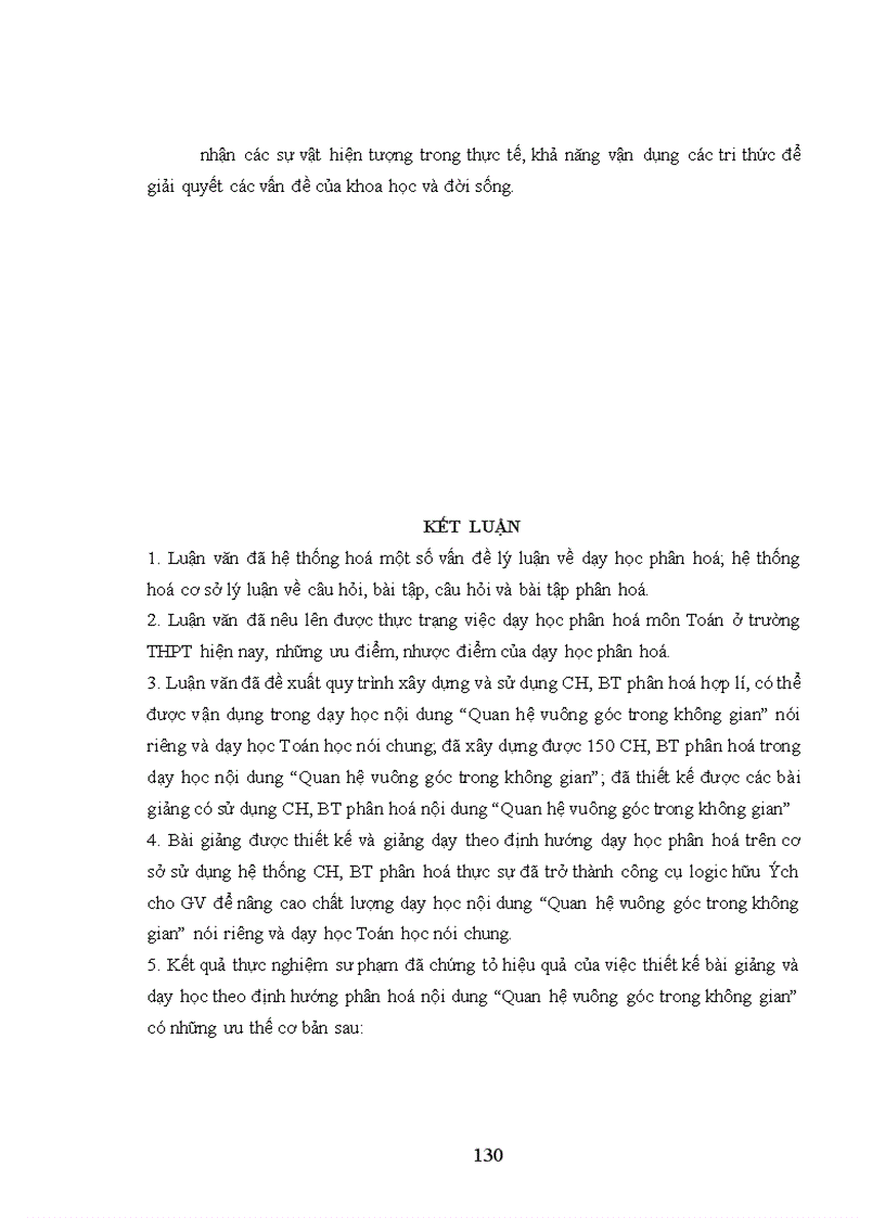 image for page Xây dựng và sử dụng hệ thống câu hỏi, bài tập phân hoá khi dạy học Quan hệ vuông góc trong khụng gian ở lớp 11 trường THPT
