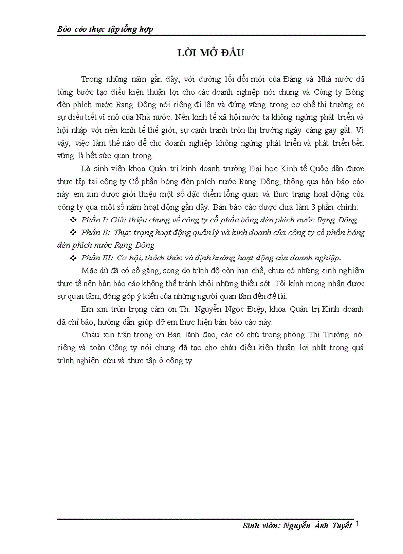 image for page Báo cáo tổng hợp: công ty cổ phần bóng đèn phích nước Rạng Đông