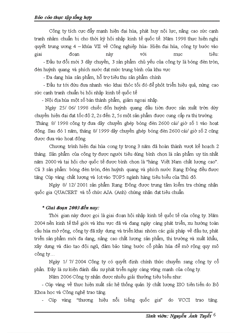 image for page Báo cáo tổng hợp: công ty cổ phần bóng đèn phích nước Rạng Đông