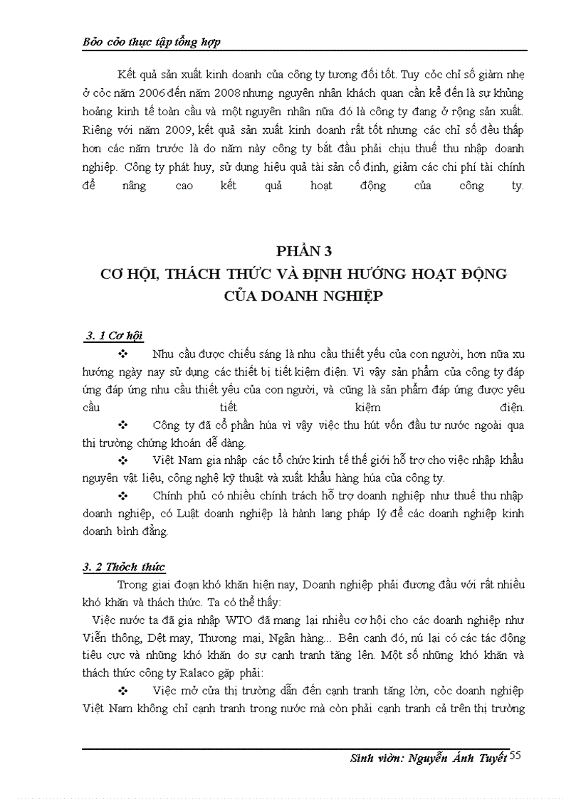 image for page Báo cáo tổng hợp: công ty cổ phần bóng đèn phích nước Rạng Đông