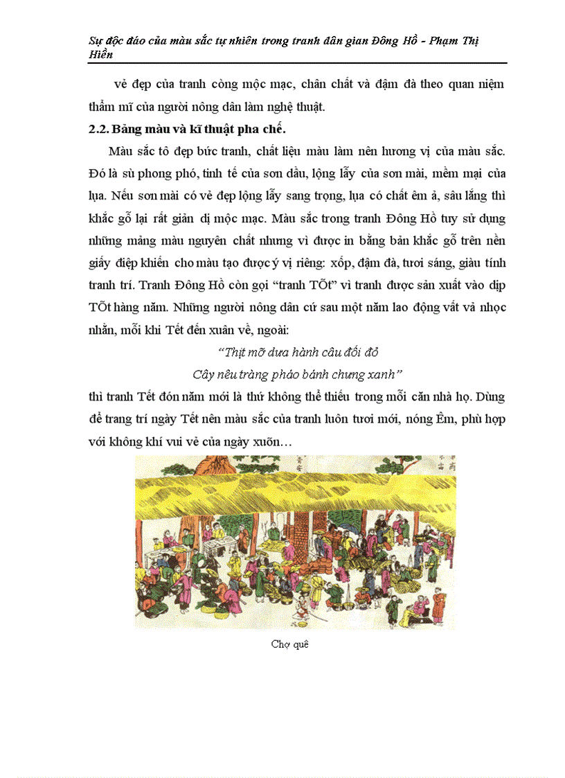 image for page Sự độc đáo của màu sắc tự nhiên trong tranh dân gian Đông Hồ