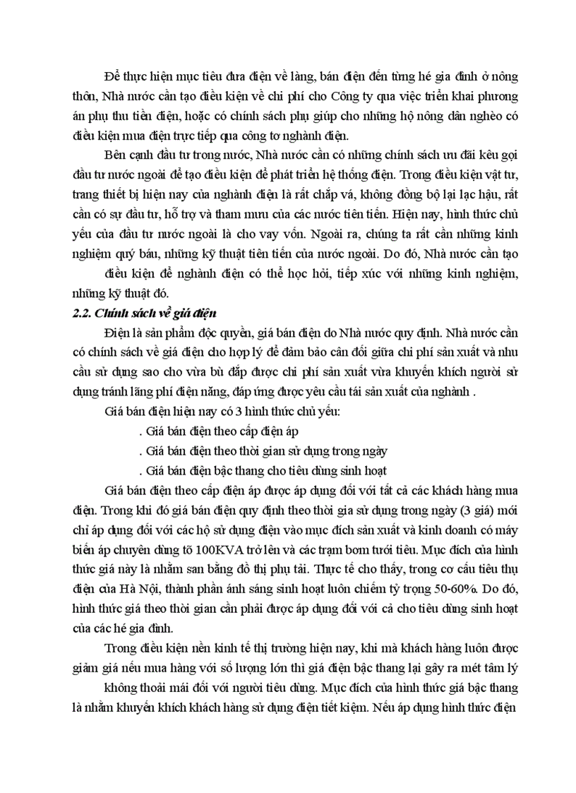 image for page Tình hình sản xuất kinh doanh của công ty điện lực Hà nội