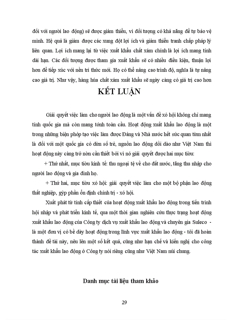 image for page Thực trạng hoạt động xuất khẩu lao động của công ty dịch vụ xuất khẩu lao động và chuyên gia Suleco