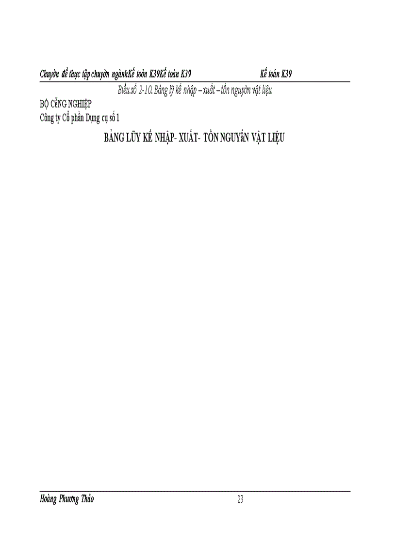 image for page Hoàn thiện kế toán nguyên vật liệu tại Công ty Cổ phần Dụng cụ số 1