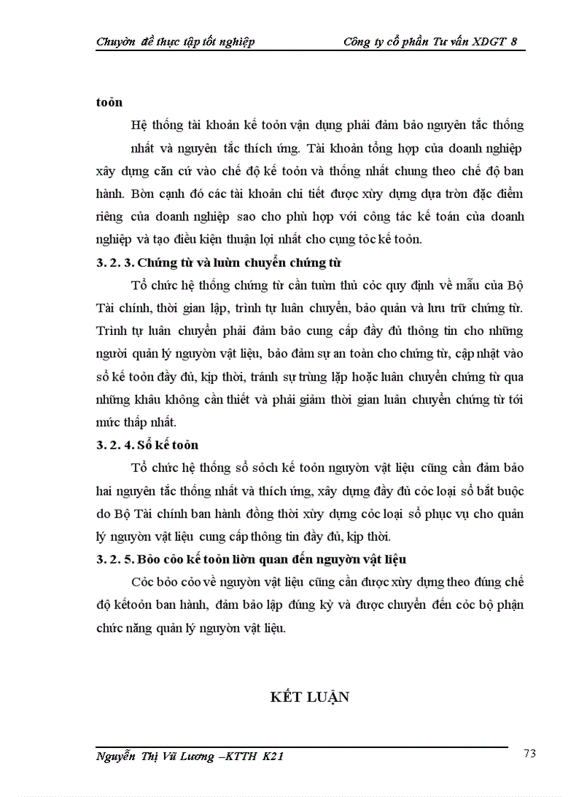 image for page Hoàn thiện kế toán nguyên vật liệu tại Công ty cổ phần Tư vấn xây dựng giao thông 8