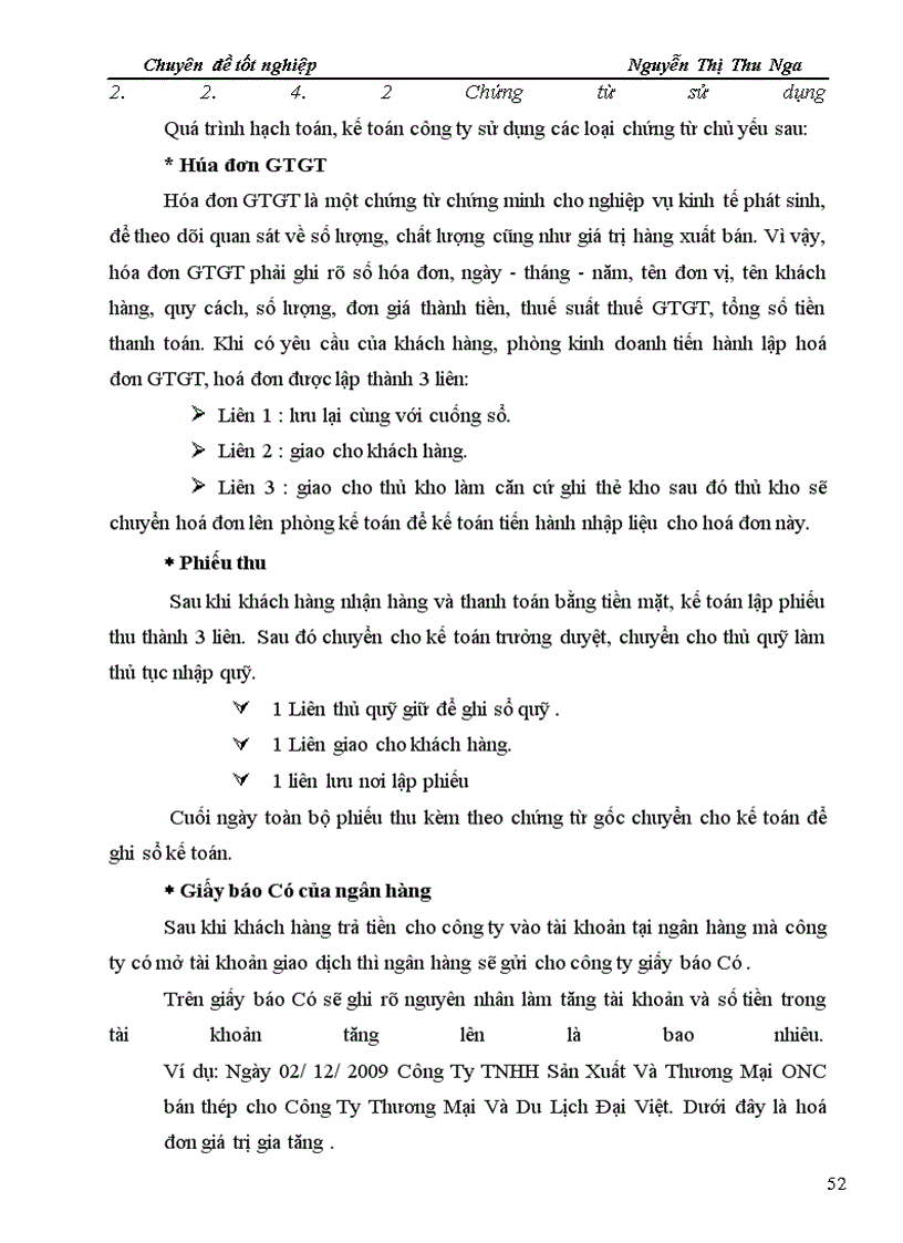 image for page Kế toán bán hàng và xác định kết quả bán hàng tại công ty TNHH sản xuất và thương mại ONC