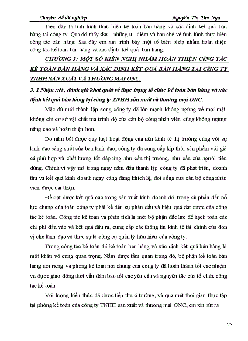 image for page Kế toán bán hàng và xác định kết quả bán hàng tại công ty TNHH sản xuất và thương mại ONC
