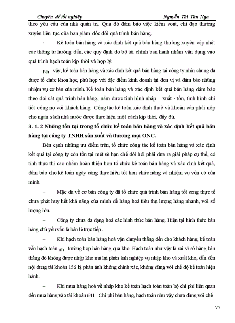 image for page Kế toán bán hàng và xác định kết quả bán hàng tại công ty TNHH sản xuất và thương mại ONC