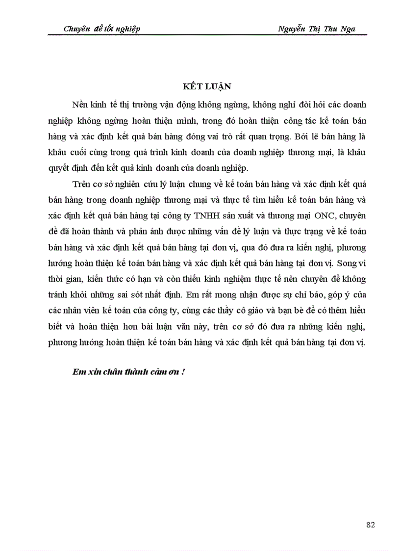 image for page Kế toán bán hàng và xác định kết quả bán hàng tại công ty TNHH sản xuất và thương mại ONC