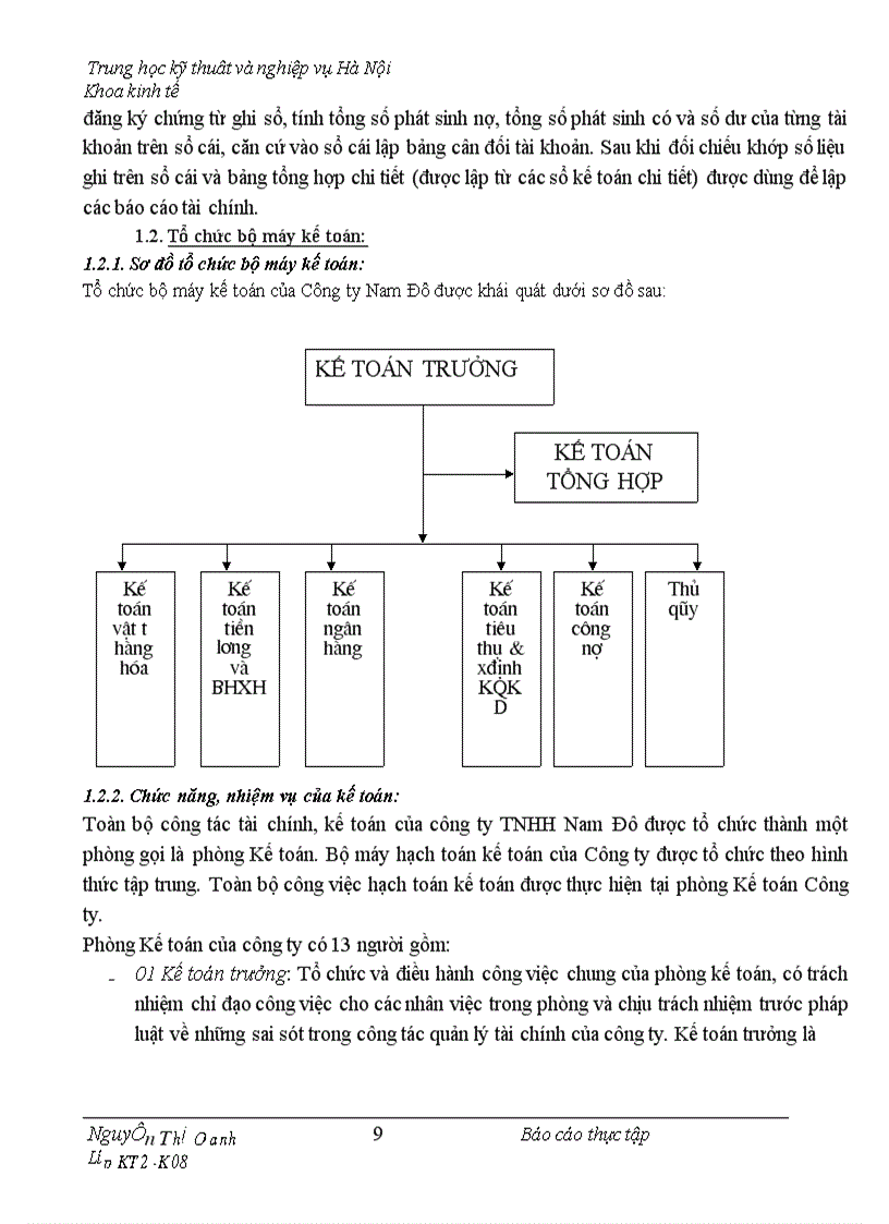 image for page Thực trạng công tác hạch toán kế toán tổng hợp tại Công ty TNHH NAM ĐÔ