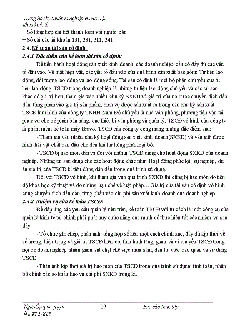 image for page Thực trạng công tác hạch toán kế toán tổng hợp tại Công ty TNHH NAM ĐÔ