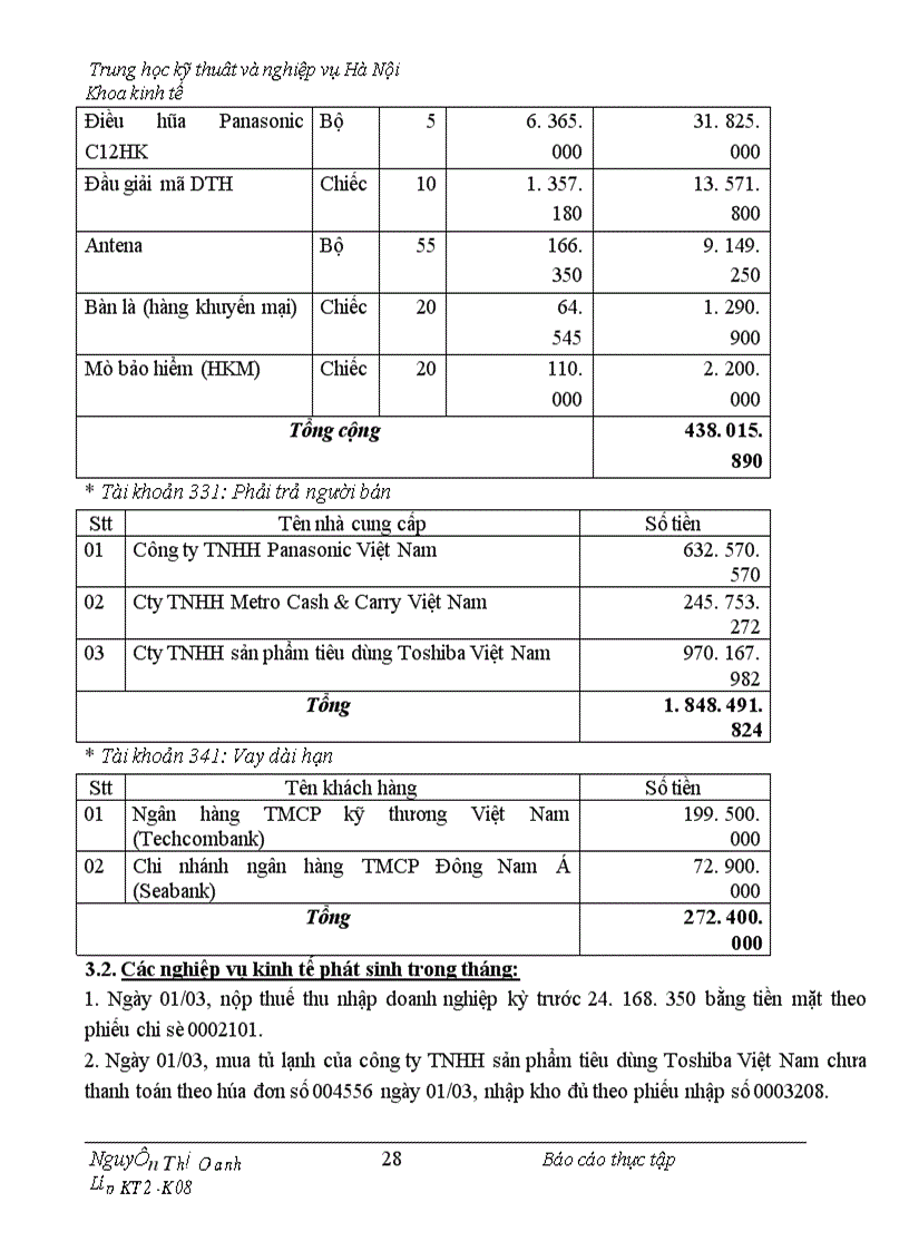 image for page Thực trạng công tác hạch toán kế toán tổng hợp tại Công ty TNHH NAM ĐÔ