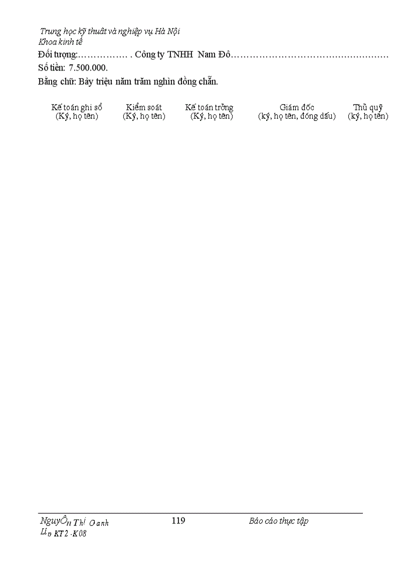 image for page Thực trạng công tác hạch toán kế toán tổng hợp tại Công ty TNHH NAM ĐÔ