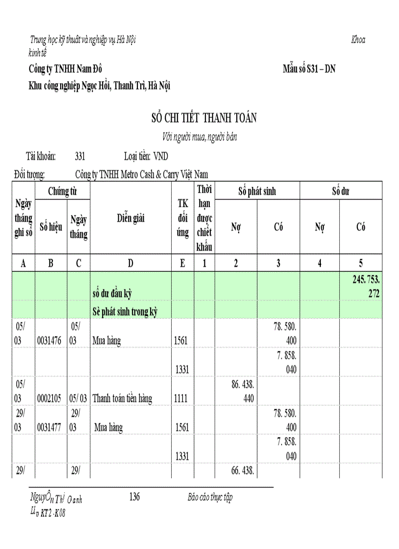 image for page Thực trạng công tác hạch toán kế toán tổng hợp tại Công ty TNHH NAM ĐÔ