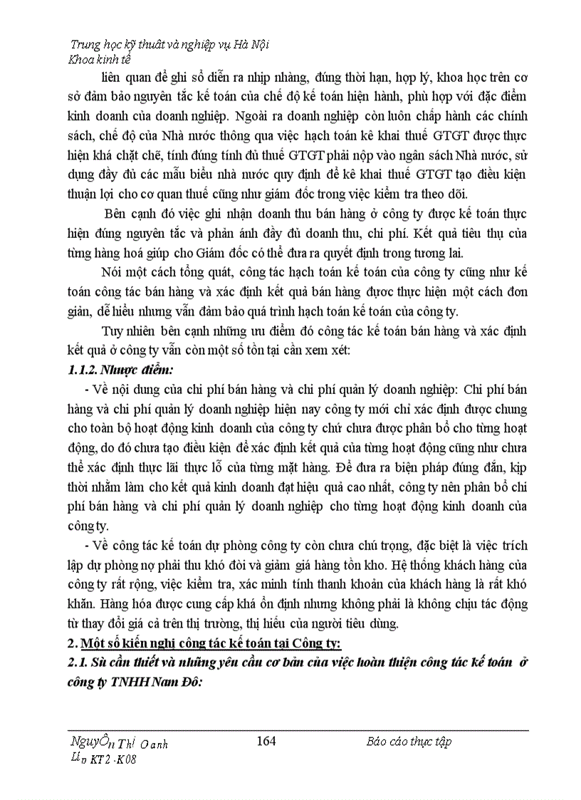 image for page Thực trạng công tác hạch toán kế toán tổng hợp tại Công ty TNHH NAM ĐÔ