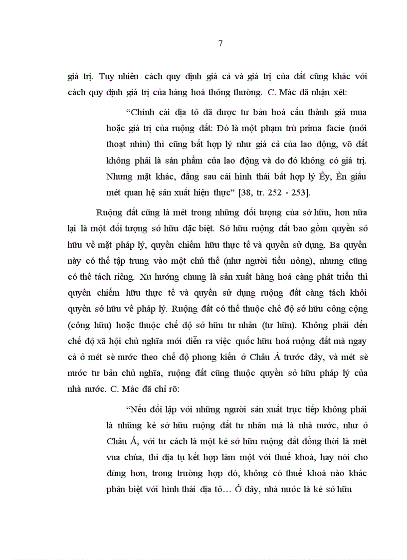 image for page Vận dụng lý luận Mác - Lênin về giá cả ruộng đất vào định giá đất ở Việt nam