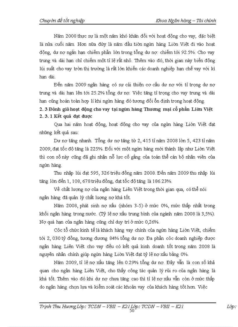 image for page Mở rộng cho vay tại ngân hàng thương mại cổ phần Liên Việt