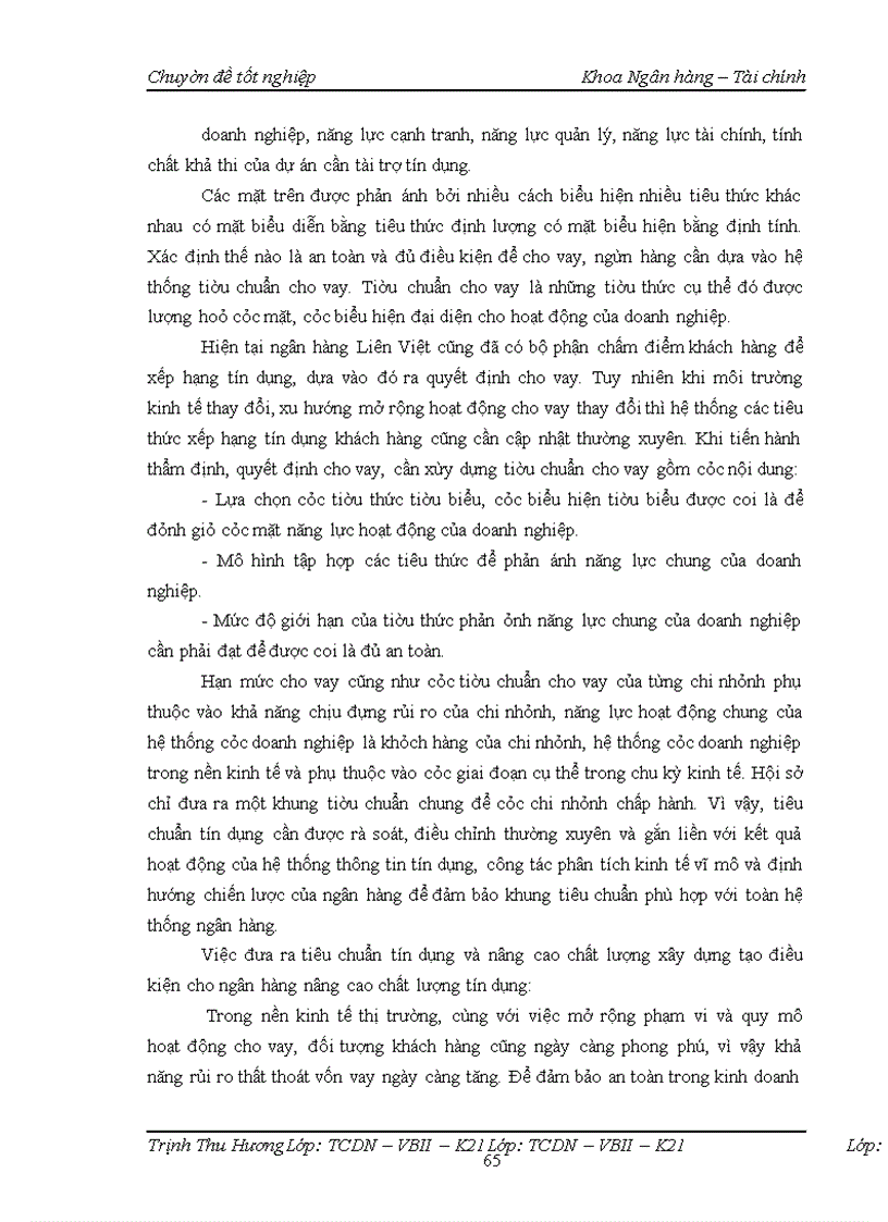 image for page Mở rộng cho vay tại ngân hàng thương mại cổ phần Liên Việt